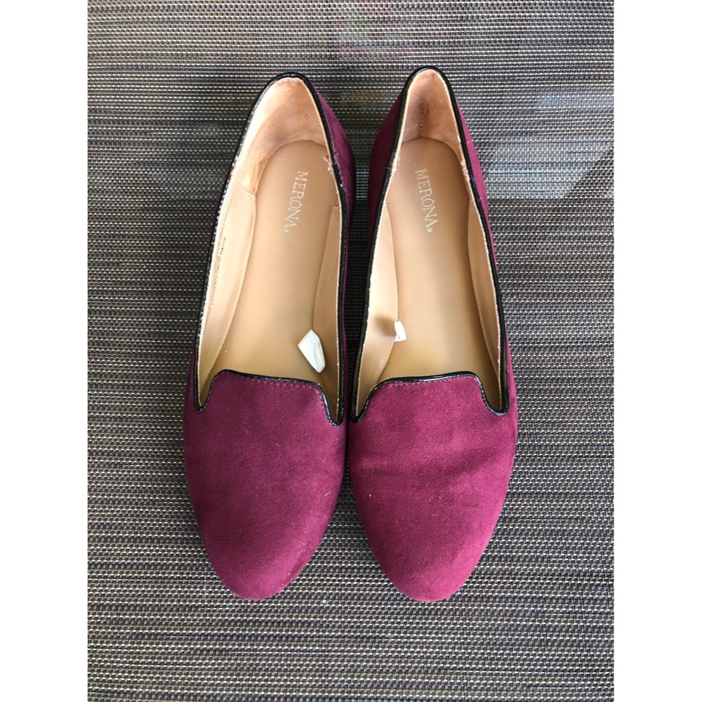 Burgundy Merona Pointed Flats